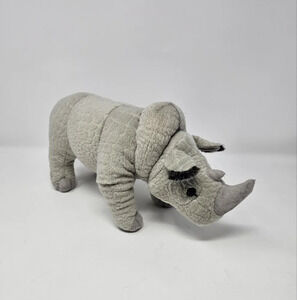 TIGER TAIL TOYS Viahart Rhino Rhinoceros Gray Large 13” Realistic Plush Horned